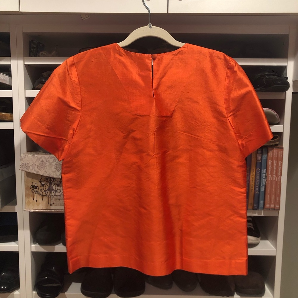 River Thai Silk Top size XL Orange